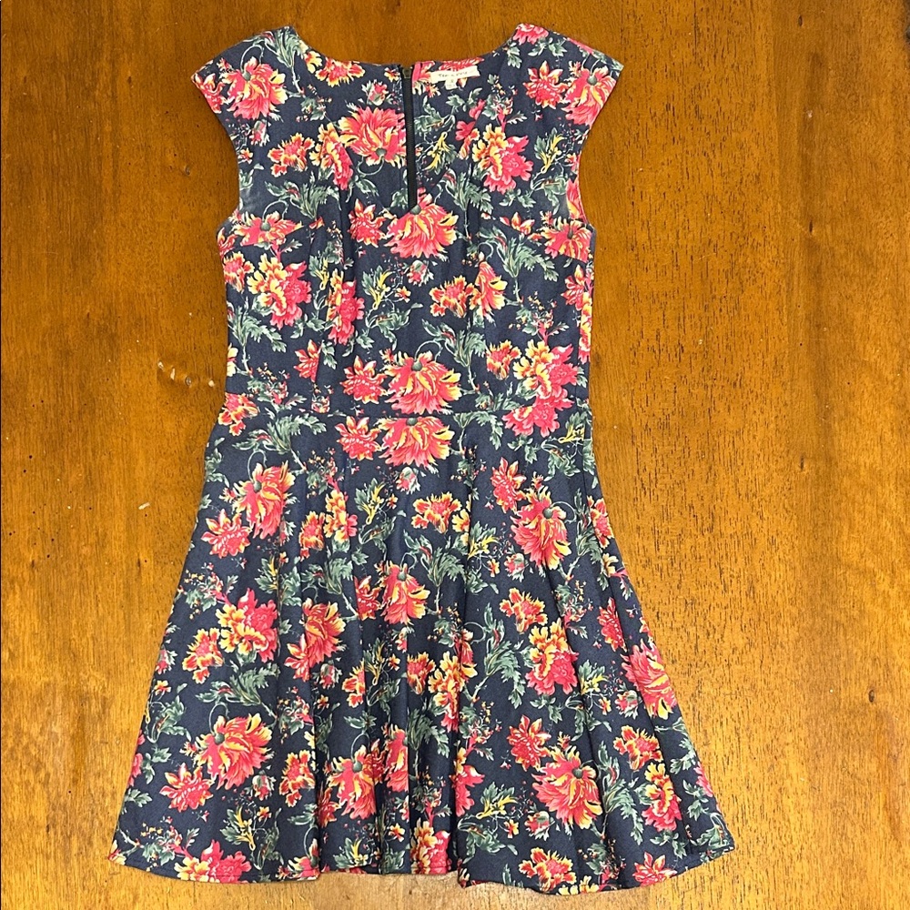 Tea n Rose Floral Mini Dress - Size S
